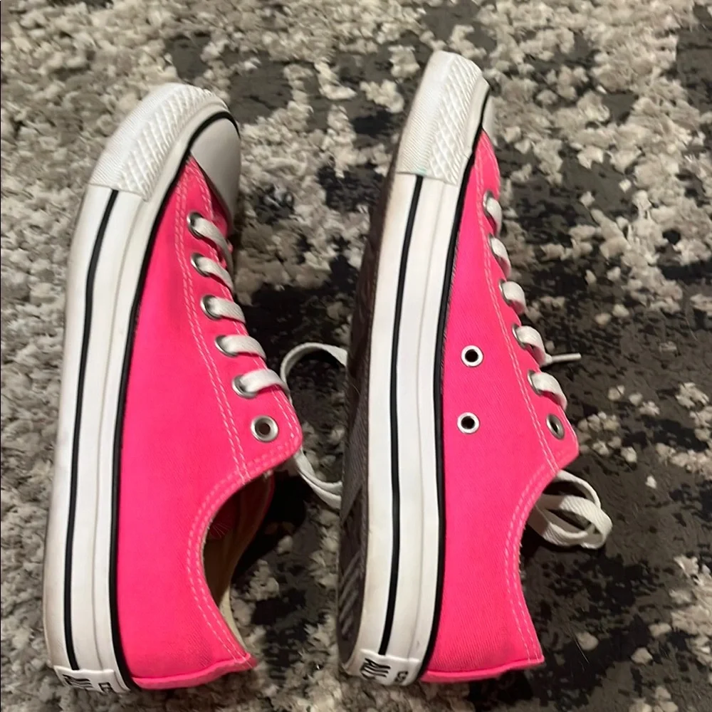 Converse Pink and White Chuck Taylor Sneakers - Picture 6 of 9